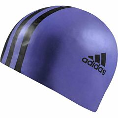 3 Stripes Swim Cap - Purple/Black