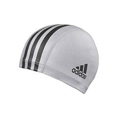 Swimming Cap Silver/Black Striped - Adult
