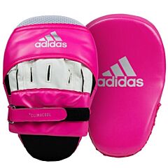Speed Training Curved Focus MItts - Shock Pink/SIlver