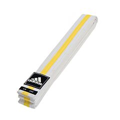 Striped Rank Belt - White/Yellow