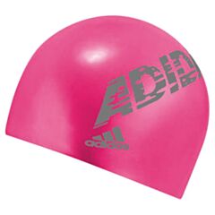 Swim Cap Youth Graphic - Pink/Dark Grey