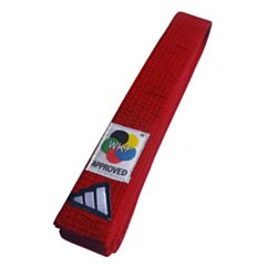 Elite Karate Belt with WKF Logo - Red