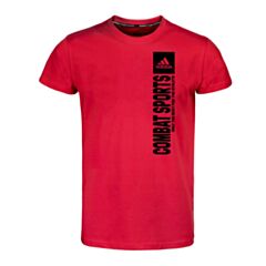 Combat Sports Vertical Tee - Vivid Red/Black