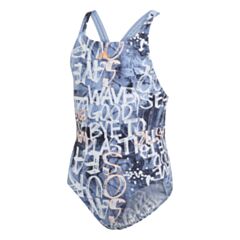 1 Piece Girls Parley - Glow Blue/Semi Coral