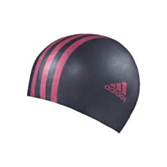 Striped Swimming Cap Navy/Red - Adult